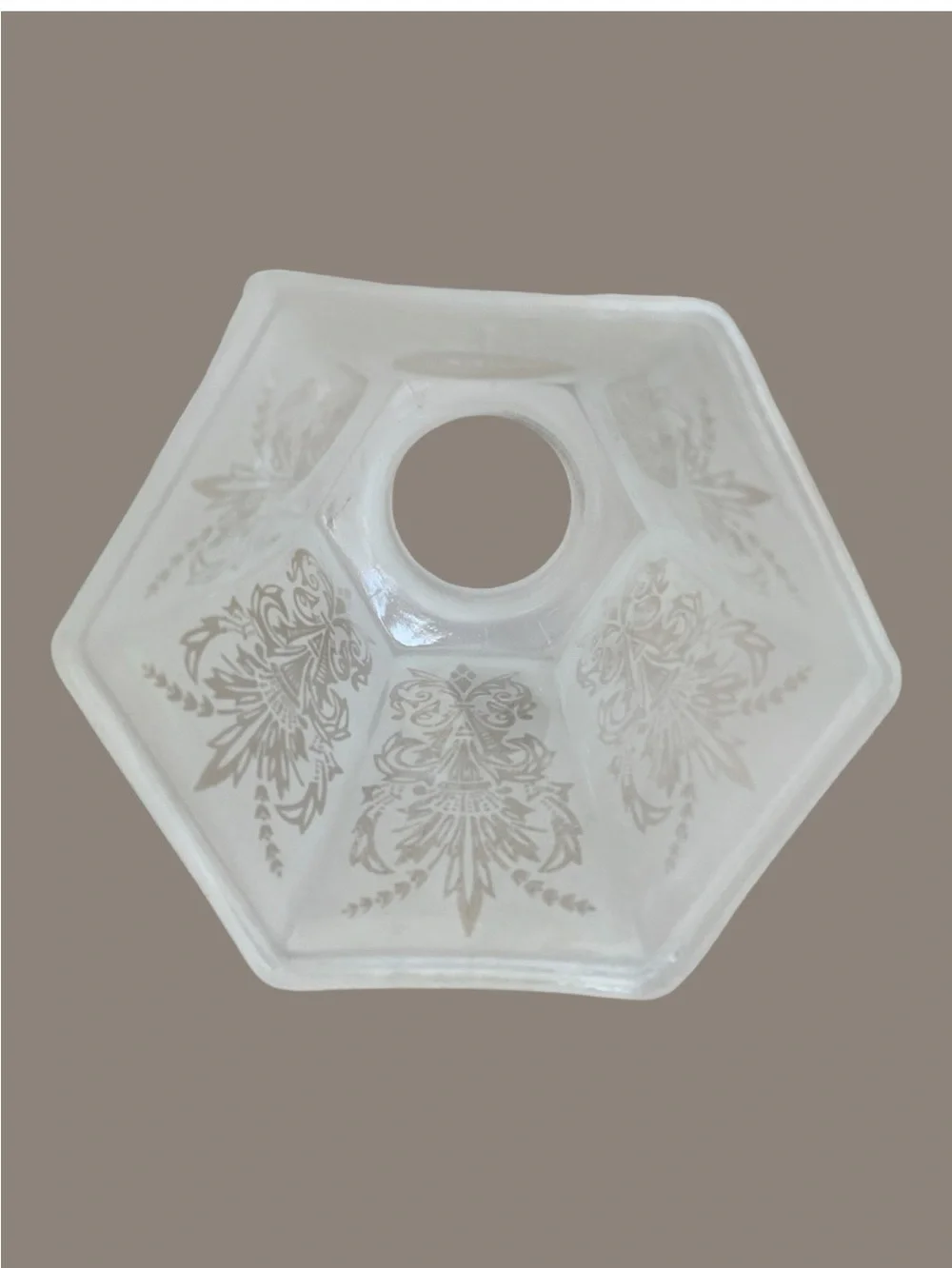 Set of 4 replacement ceilings fan light shades, frosted glass/ Victorian style